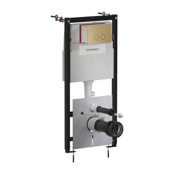  - OMNIRES STRONGFRAME ECO stelaż podtynkowy + STEEL-R45 przycisk spłukujący ze stali nierdzewnej w kolorze brąz antyczny szczotkowany STFWCECO1R45RBR - STFWCECO1R45-RBR - Łazienki Szydłowski