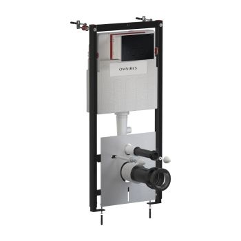  - OMNIRES STRONGFRAME ECO stelaż podtynkowy + STEEL-R45 przycisk spłukujący ze stali nierdzewnej w kolorze czarny mat STFWCECO1R45RBLM - STFWCECO1R45-RBLM - Łazienki Szydłowski