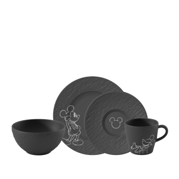  - Villeroy&Boch Manufacture Mickey Mouse Zestaw śniadaniowy 4 częściowy czarny 1047198704 - 1047198704 - Łazienki Szydłowski