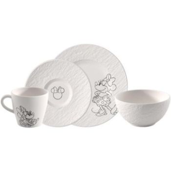 - Villeroy&Boch Manufacture Mickey Mouse Zestaw śniadaniowy 4 częściowy biały 1047208704 - 1047208704 - Łazienki Szydłowski