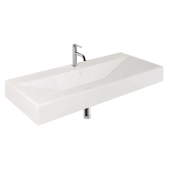 - KLUDI RESA umywalka ceramiczna 121 x 50 cm podwieszana, naszafkowa i nablatowa biała 59WW12143 - 59WW12143 - Łazienki Szydłowski