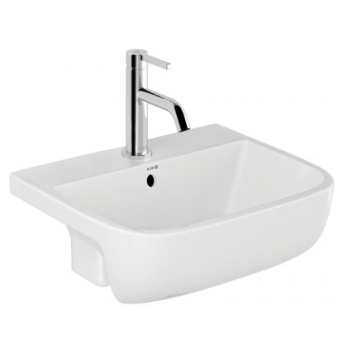 - KLUDI RESA umywalka ceramiczna 42 x 35 cm częściowo wpuszczana w blat biała 57W0243 - 57W0243 - Łazienki Szydłowski