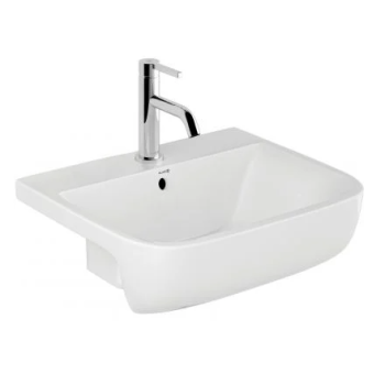 - KLUDI RESA umywalka ceramiczna 52 x 46 cm częściowo wpuszczana w blat biała 57W0343 - 57W0343 - Łazienki Szydłowski