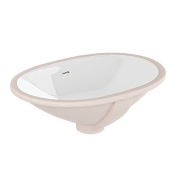 - KLUDI RESA umywalka ceramiczna 46,5 x 33 cm podblatowa biała 59W0143 - 59W0143 - Łazienki Szydłowski