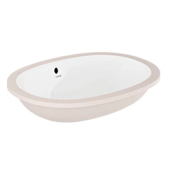 - KLUDI RESA umywalka ceramiczna 56,5 x 42,5 cm podblatowa biała 59W0343 - 59W0343 - Łazienki Szydłowski