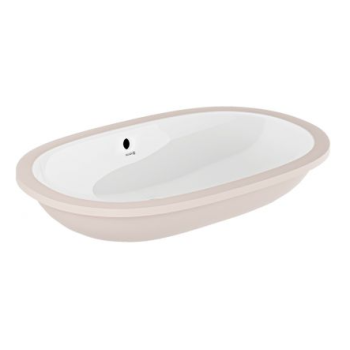 - KLUDI RESA umywalka ceramiczna 66,5 x 42,5 cm podblatowa biała 59W0443 - 59W0443 - Łazienki Szydłowski