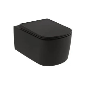  - KLUDI RESA S miska ceramiczna WC podwieszana bez deski sedesowej czarny mat 27WCW0139 - 27WCW0139 - Łazienki Szydłowski