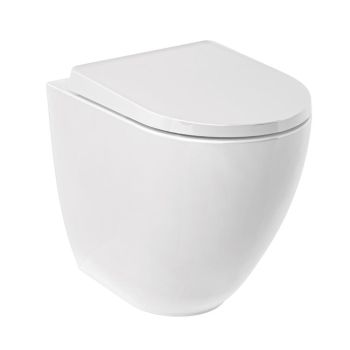- KLUDI RESA D miska ceramiczna WC stojąca bez deski sedesowej biały 24WCB0443 - 24WCB0443 - Łazienki Szydłowski