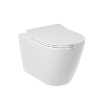 - KLUDI RESA R miska ceramiczna WC podwieszana z deską sedesową biały 23WCSET43 - 23WCSET43 - Łazienki Szydłowski