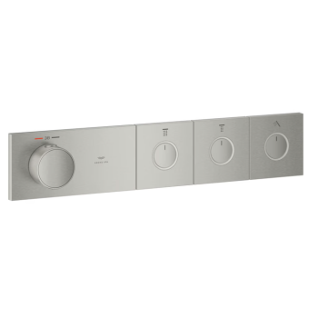 - GROHE-AQUA Tiles Termostat do montażu podtynkowego z 3 zaworami stal nierdzewna 106866DC00 - 106866DC00 - Łazienki Szydłowski