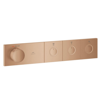  - GROHE-AQUA Tiles Termostat do montażu podtynkowego z 3 zaworami brushed warm sunset 106866DL00 - 106866DL00 - Łazienki Szydłowski