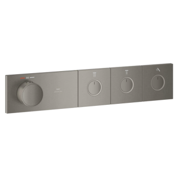 - GROHE-AQUA Tiles Termostat do montażu podtynkowego z 3 zaworami brushed hard graphite 106866AL00 - 106866AL00 - Łazienki Szydłowski