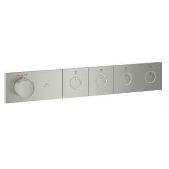 - GROHE-AQUA Tiles Termostat do montażu podtynkowego z 4 zaworami stal nierdzewna 106867DC00 - 106867DC00 - Łazienki Szydłowski