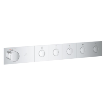 - GROHE-AQUA Tiles Termostat do montażu podtynkowego z 5 zaworami stal nierdzewna 106868DC00 - 106868DC00 - Łazienki Szydłowski