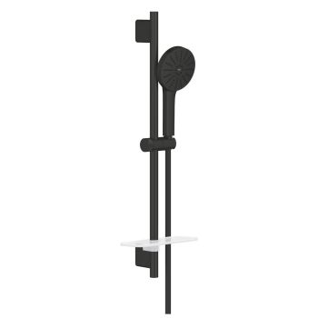 - Grohe-Euphoria 120 Zestaw prysznicowy, 3 strumienie (Rain, Jet, Booster) kolor czarny mat 1348842430 - 1348842430 - Łazienki Szydłowski