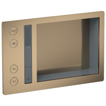  - AXOR Incava System prysznicowy 600/390 z baterią termostatyczną do 2 odbiorników, brąz szczotkowany 35754140 - 35754140 - Łazienki Szydłowski