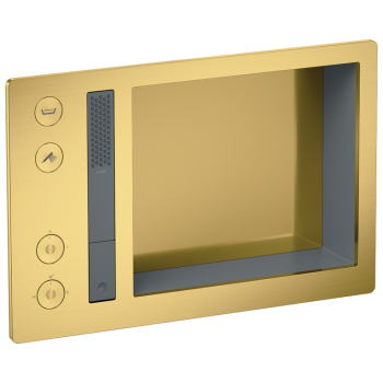  - AXOR Incava System prysznicowy 600/390 z baterią termostatyczną do 2 odbiorników, złoty optyczny szczotkowany 35754250 - 35754250 - Łazienki Szydłowski