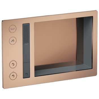  - AXOR Incava System prysznicowy 600/390 z baterią termostatyczną do 2 odbiorników, czerwony złoty polerowany 35754300 - 35754300 - Łazienki Szydłowski