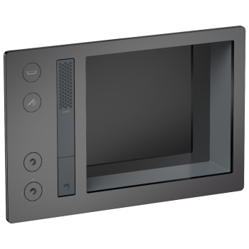  - AXOR Incava System prysznicowy 600/390 z baterią termostatyczną do 2 odbiorników, czarny chrom polerowany 35754330 - 35754330 - Łazienki Szydłowski