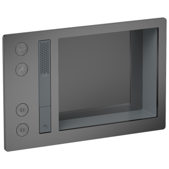  - AXOR Incava System prysznicowy 600/390 z baterią termostatyczną do 2 odbiorników, czarny chrom szczotkowany 35754340 - 35754340 - Łazienki Szydłowski