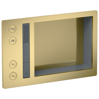  - AXOR Incava System prysznicowy 600/390 z baterią termostatyczną do 2 odbiorników, mosiądz szczotkowany 35754950 - 35754950 - Łazienki Szydłowski