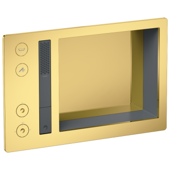  - AXOR Incava System prysznicowy 600/390 z baterią termostatyczną do 2 odbiorników, złoty optyczny polerowany 35754990 - 35754990 - Łazienki Szydłowski