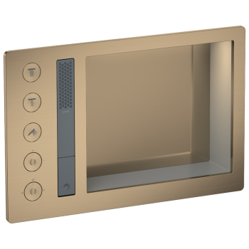 - AXOR Incava System prysznicowy 600/390 z baterią termostatyczną do 3 odbiorników do wersji z oświetleniem brąz szczotkowany 35740140 - 35740140 - Łazienki Szydłowski