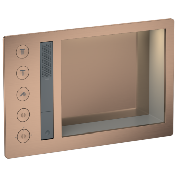 - AXOR Incava System prysznicowy 600/390 z baterią termostatyczną do 3 odbiorników do wersji z oświetleniem czerwony złoty szczotkowane 35740310 - 35740310 - Łazienki Szydłowski