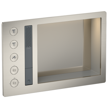 - AXOR Incava System prysznicowy 600/390 z baterią termostatyczną do 3 odbiorników do wersji z oświetleniem stal szlachetna optyczna 35740800 - 35740800 - Łazienki Szydłowski