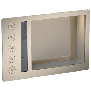 - AXOR Incava System prysznicowy 600/390 z baterią termostatyczną do 3 odbiorników do wersji z oświetleniem nikiel szczotkowany 35740820 - 35740820 - Łazienki Szydłowski