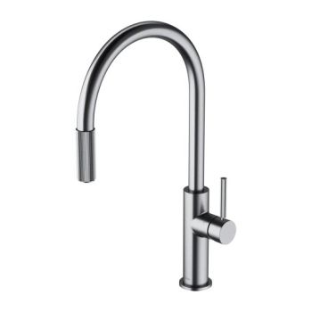  - OMNIRES SWITCH bateria kuchenna z wyciąganą wylewką z zestawem filtrującym nikiel szczotkowany  SW9059FD1NI - SW9059-FD1NI - Łazienki Szydłowski