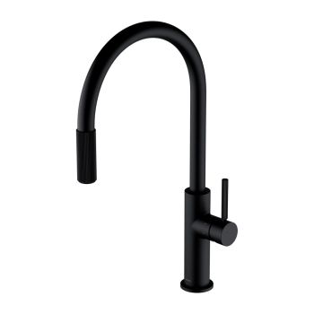  - OMNIRES SWITCH bateria kuchenna z wyciąganą wylewką z zestawem filtrującym czarny mat  SW9059FD1BL - SW9059-FD1BL - Łazienki Szydłowski
