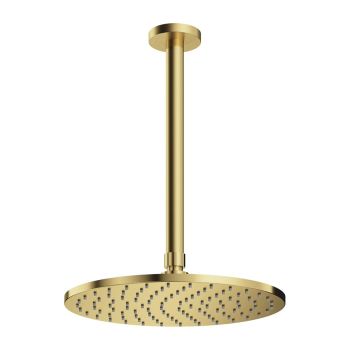  - OMNIRES SLIMLINE deszczownica 250 mm z ramieniem sufitowym mosiądz szczotkowany WSSET1BSB - WSSET1BSB - Łazienki Szydłowski