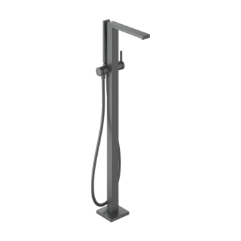 - HANSGROHE Tecturis E bateria wannowa, wolnostojąca czarny chrom szczotkowany 73445340 - 73445340 - Łazienki Szydłowski