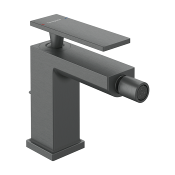 - HANSGROHE Tecturis E Bateria bidetowa czarny chrom szczotkowany 73200340 - 73200340 - Łazienki Szydłowski