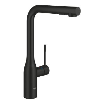  - GROHE-Essence bateria kuchenna z wyciagana wylewka kolor czarny mat 302702430 - 302702430 - Łazienki Szydłowski