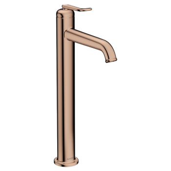 - AXOR Archivio bateria umywalkowa 250 CoolStart z niezamykanym kompletem odpływowym czerwony złoty polerowany 34011300 - 34011300 - Łazienki Szydłowski