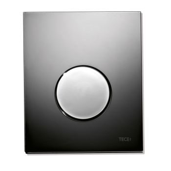- TECE Loop Przycisk spłukujący ze szkła do pisuaru, szkło czarne-przycisk chrom błyszczący 9242656 - 9.242.656 - Łazienki Szydłowski