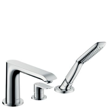 - HANSGROHE Metris bateria wannowa 3 otworowa chrom 31190000 - 31190000 - Łazienki Szydłowski