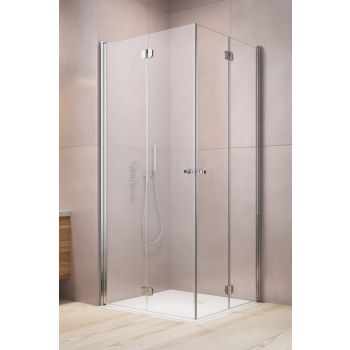  - Radaway Eos KDD-B Kabina kwadratowa z drzwiami składanymi 90 x 90 chrom szkło przejrzyste 1373030101 - 137303-01-01 - Łazienki Szydłowski