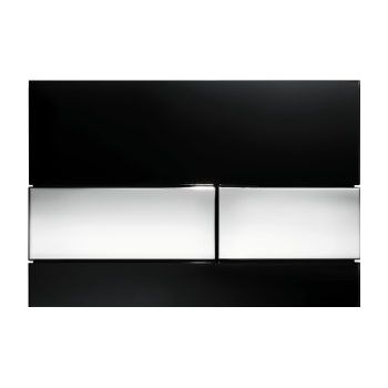 - TECEsquare przycisk spłukujący ze szkła do WC szkło czarne, przyciski chrom połysk 9240807 - 9240807 - Łazienki Szydłowski