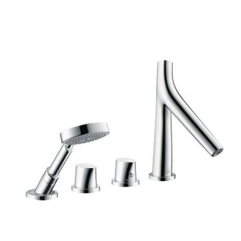  - AXOR Starck Organic Bateria wannowa 4 otworowa termostatyczna chrom 12425000 - 12425000 - Łazienki Szydłowski