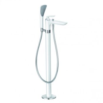 - KLUDI BALANCE bateria wannowo-prysznicowa wolnostojąca, biały/chrom 525909175 - 525909175 - Łazienki Szydłowski