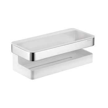  - KEUCO Moll półka prysznicowa chrom / biała 12758010000 - 12758010000 - Łazienki Szydłowski