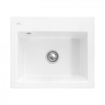  - VILLEROY&BOCH Subway 60 S Zlewozmywak do wbudowania 60 x 51cm, biały z powłoką ceramicplus 330902R1 - 330902R1HL4 - Łazienki Szydłowski