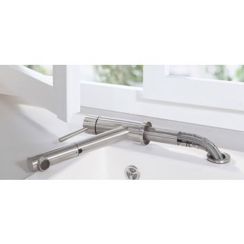 - VILLEROY&BOCH Como Shower Window Bateria kuchenna pod okienna, kolor stal nierdzewna 925800LC - 925800LC - Łazienki Szydłowski