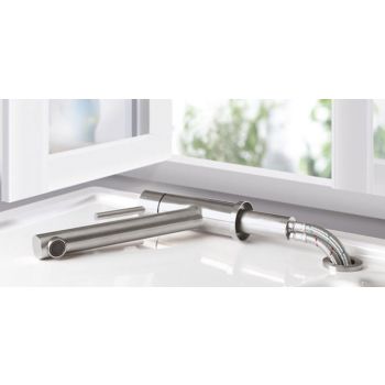 - VILLEROY&BOCH Como Window Bateria kuchenna pod okienna kolor stal nierdzewna 925700LC - 925700LC - Łazienki Szydłowski
