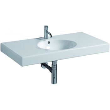  - GEBERIT Preciosa 2 Umywalka 90 x 50 cm z otworem i przelewem biała z powłoka keratect 123290600 - 123290600 - Łazienki Szydłowski
