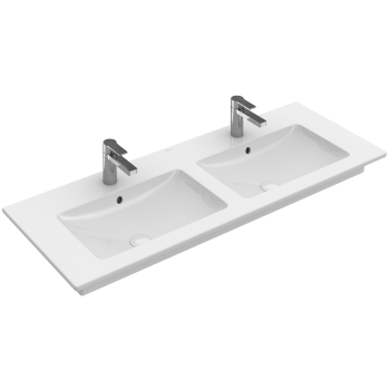 - VILLEROY&BOCH Venticello Umywalka podwójna z przelewem 130 x 50 cm, biała z powłoką ceramic plus 4111DLR1 - 4111DLR1 - Łazienki Szydłowski