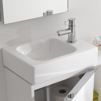  - GEBERIT ICON XS Umywalka 38x28 cm biała z powłoka keratect 124736600 - 124736600 - Łazienki Szydłowski